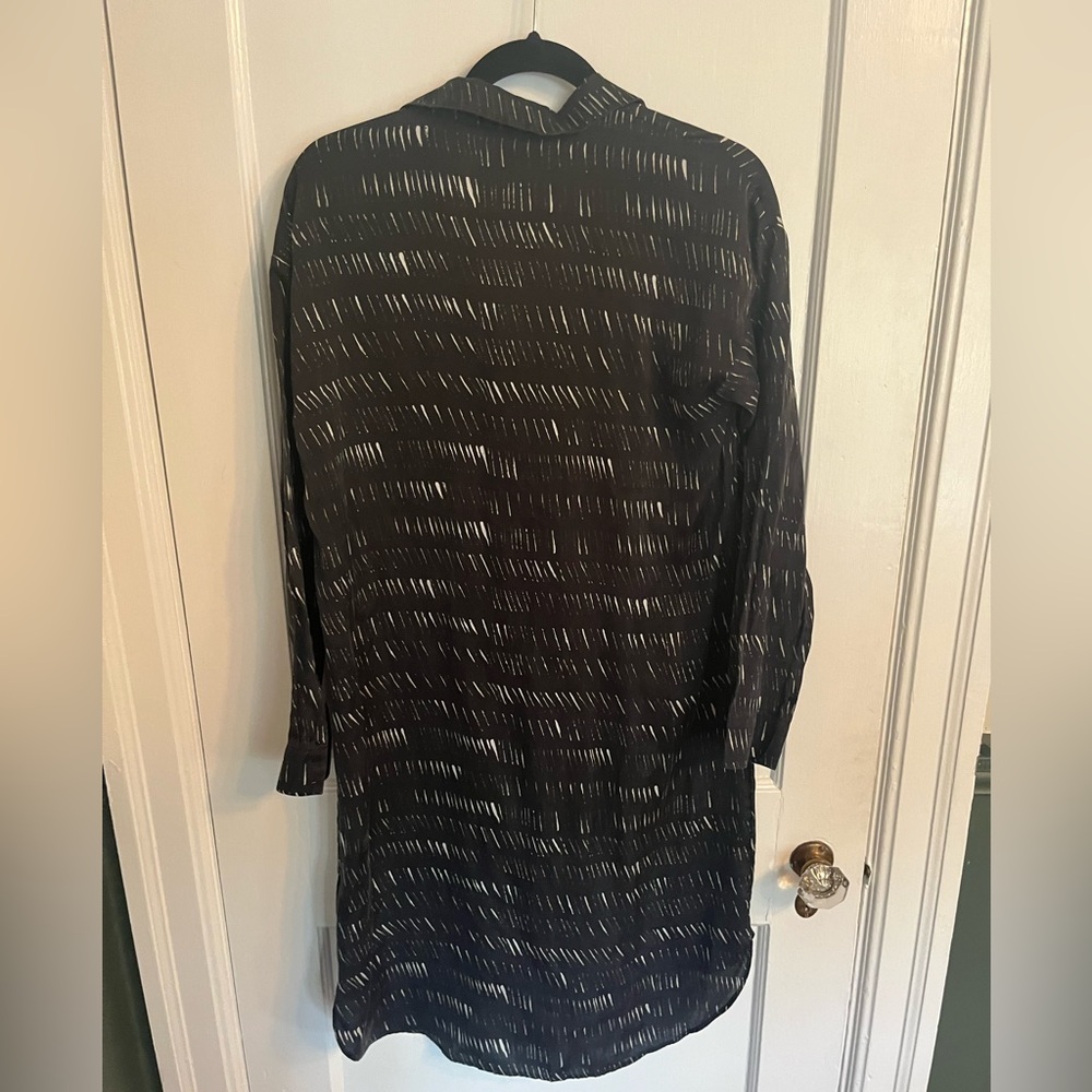Eileen Fisher Silk Organic Cotton Dash Shirtdress - Picture 5 of 7